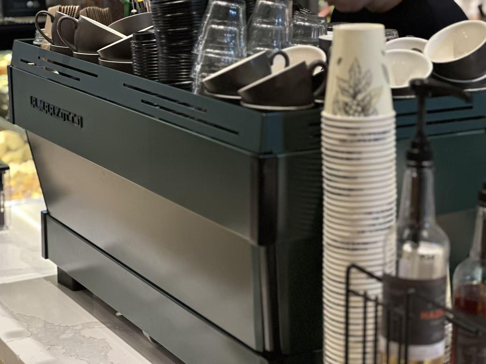 The espresso machine at Kozzy Beans