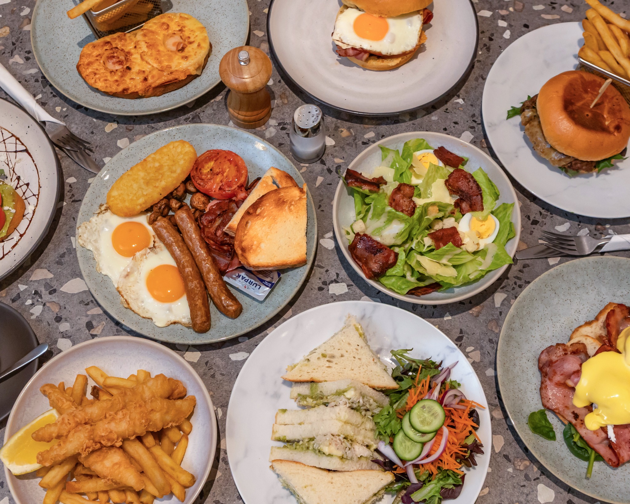 A generous selection of Kozzy Beans breakfast and lunch favourites